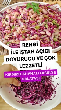 Kırmızı Lahanalı Fasulye Salatası