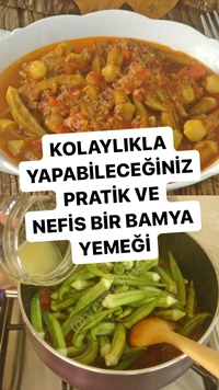 Kıymalı Bamya Yemeği