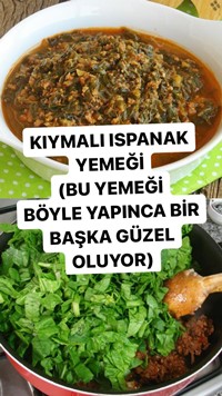 Kıymalı Ispanak Yemeği