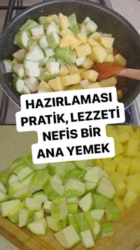 Kıymalı Patatesli Kabak Yemeği