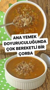 Kıymalı Yeşil Mercimekli Şehriye Çorbası