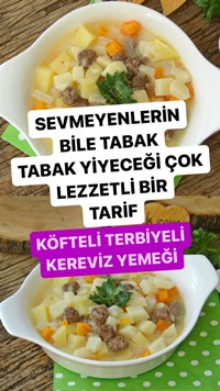 Köfteli Terbiyeli Kereviz Yemeği