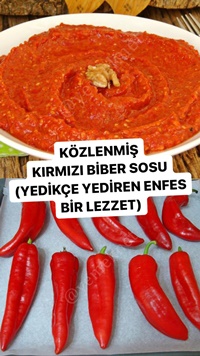 Közlenmiş Kırmızı Biber Sosu