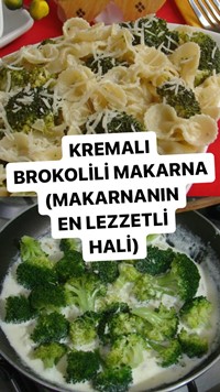 Kremalı Brokolili Makarna