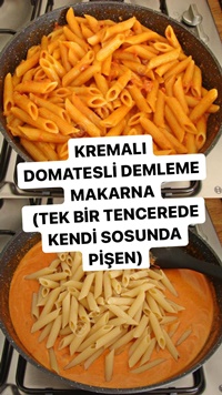 Kremalı Domatesli Demleme Makarna