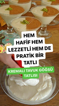 Kremalı Tavuk Göğsü Tatlısı