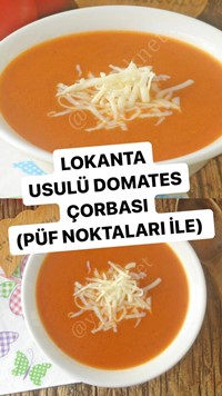 Lokanta Usulü Domates Çorbası
