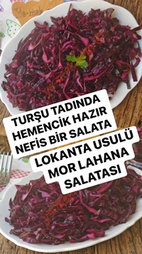 Lokanta Usulü Mor Lahana Salatası
