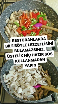 Mantarlı Köri Soslu Tavuk