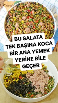 Mercimekli Ton Balığı Salatası