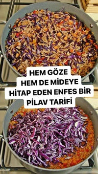 Mor Lahanalı Şehriye Salatası