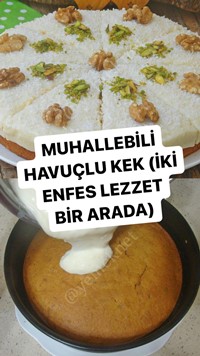 Muhallebili Havuçlu Kek