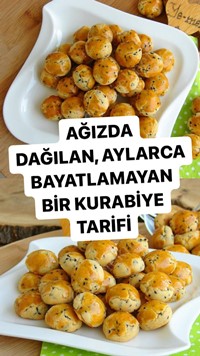 Pastane Usulü Çörekotlu Tuzlu Kurabiye