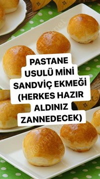Pastane Usulü Mini Sandviç Ekmeği