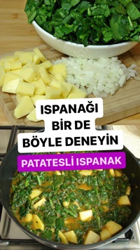 Patatesli Ispanak Yemeği