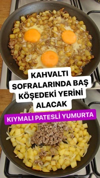 Patatesli Kıymalı Yumurta