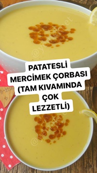 Patatesli Mercimek Çorbası