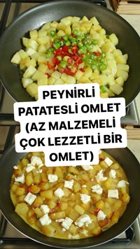 Peynirli Patatesli Omlet