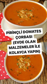 Pirinçli Domates Çorbası