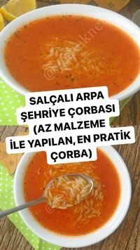 Salçalı Arpa Şehriye Çorbası