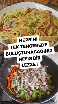 Sebzeli Tavuklu Makarna