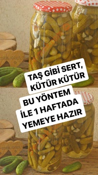 Sıcak Suyla Kornişon Turşusu