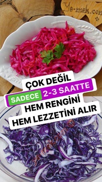Sirkeli Kırmızı Lahana Salatası