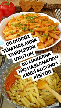 Sosuyla Pişen Makarna