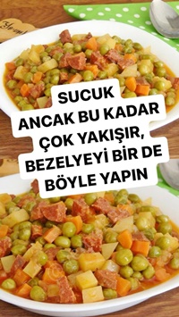 Sucuklu Bezelye Yemeği