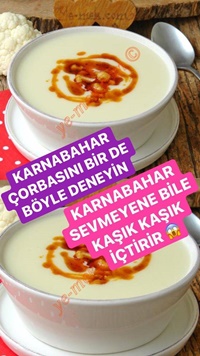 Sütlü Karnabahar Çorbası