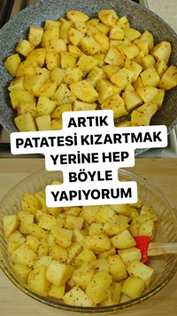 Tavada Haşlanmış Patates Kızartması