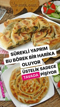 Tavada Ispanaklı Kol Böreği