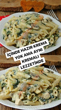 Tavuklu Ispanaklı Makarna