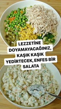 Tavuklu Makarna Salatası