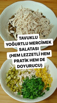 Tavuklu Yoğurtlu Mercimek Salatası