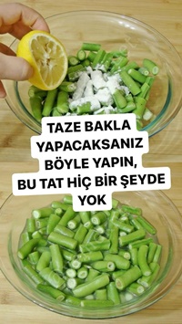 Taze Bakla Yemeği