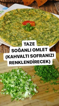 Taze Soğanlı Omlet