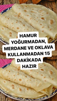 Yoğurmadan Lavaş Ekmeği