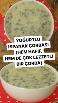 Yoğurtlu Ispanak Çorbası