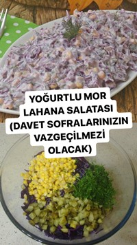 Yoğurtlu Mor Lahana Salatası