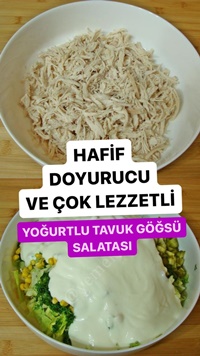 Yoğurtlu Tavuk Göğsü Salatası