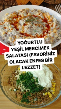 Yoğurtlu Yeşil Mercimek Salatası