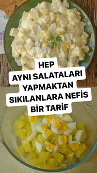 Yoğurtlu Yumurtalı Patates Salatası