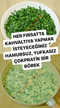 Yufkasız Ispanaklı Börek
